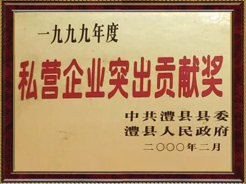 私营企业突出贡献奖